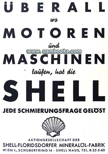 1938 SHELL advertising in Nazi magazine