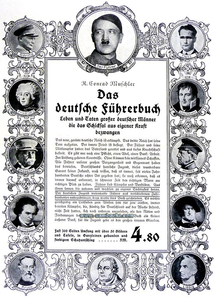 1933 book advertising Das deutsche Fhrerbuch R. Conrad Muschler