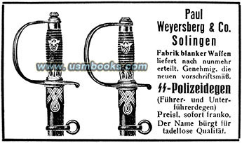 Paul Weyersberg & Co. Solingen SS-Polizeidegen