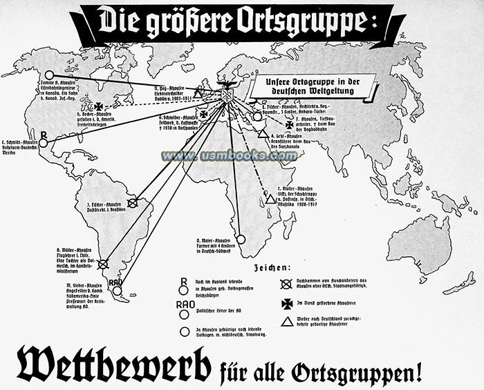 NSDAP Ortsgruppe outside Germany, AO der NSDAP