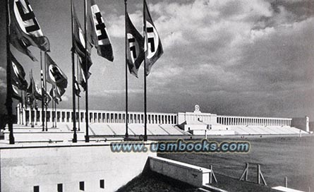 Nazi Party Day Grounds Nuremberg with swastika flags