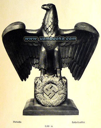 Nazi eagle and swastika statue