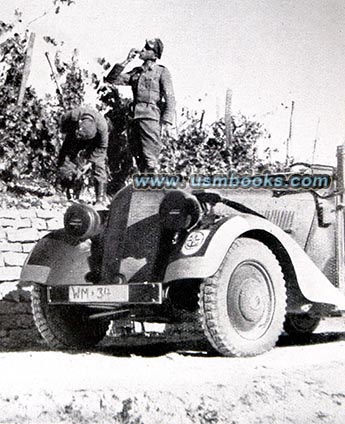 German soldier eating grapes in Russia