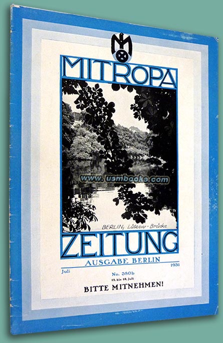 MITROPA ZEITUNG Juli 1931 Berlin Ausgabe