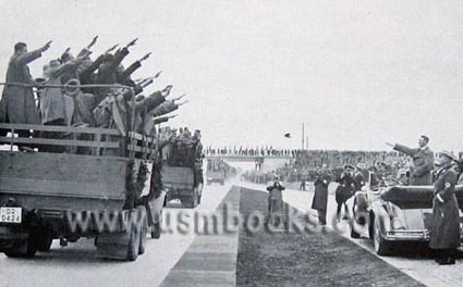 Hitler greets freeway workers