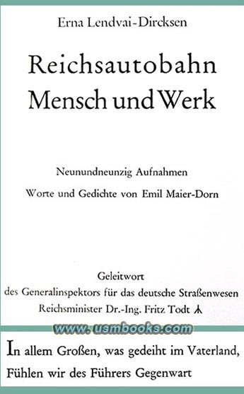 Reichsautobahn - Mensch und Werk, Erna Lendvai-Dircksen