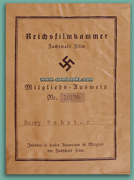 1939 Nazi RKK ID, film actor