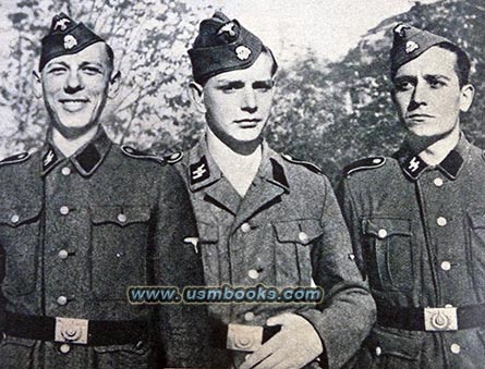 SS Totenkopf caps on young SS volunteers