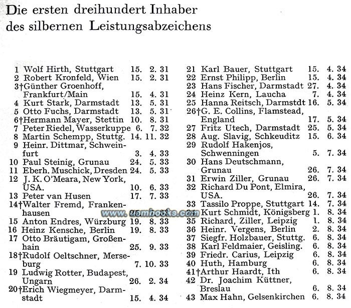 Segelflieger Leistungsabzeichen 1934