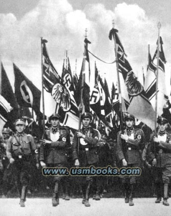 Nazi swastika flags