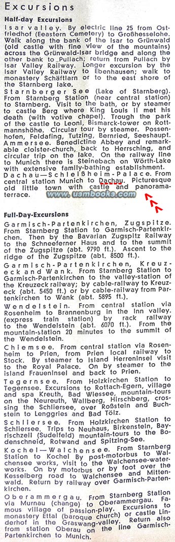 day trips from Munich in July 1937, Dachau