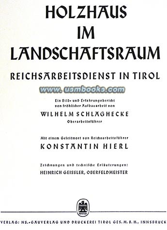 Holzhaus im Landschaftsraum - Reichsarbeitsdienst in Tirol, 1939