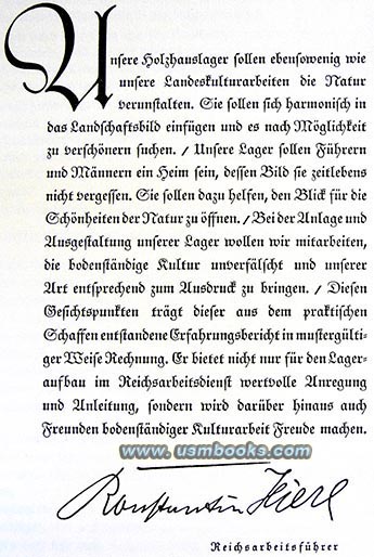 foreword by Reichsarbeitsfhrer Konstantin Hierl