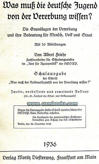 Was mu die deutsche Jugend von der Vererbung wissen?, Albert Friehe