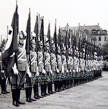 Nazi police shako, Nazi police uniform, swastika flags